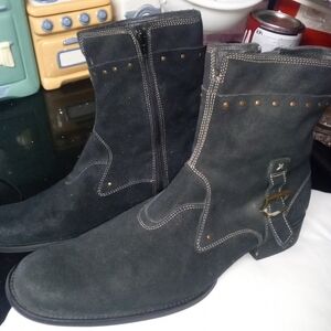 Men's Black Suede Boots